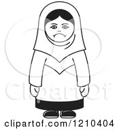 Poster, Art Print Of Unhappy Black And White Arabic Woman