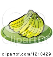 Poster, Art Print Of Bunch Of Bananas On A Plate