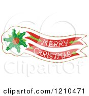 Poster, Art Print Of Merry Christmas Banner With Holly