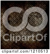 Clipart Of A 3d Dark Rusted Diamond Plate Metal Background Royalty Free CGI Illustration