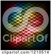 Clipart Of A Colorful Abstract Geometric Background With Dark Edges Royalty Free Vector Illustration