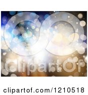 Clipart Of A Sparkling Gold And Blue Bokeh Light Background Royalty Free CGI Illustration