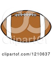 Cartoon Of A Brown American Football Royalty Free Vector Clipart