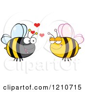 Poster, Art Print Of Happy Bee Couple 2
