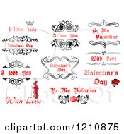 Clipart Of Valentine Sayings And Greetings 2 Royalty Free Vector Illustration