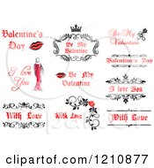 Clipart Of Valentine Greetings And Sayings 8 Royalty Free Vector Illustration