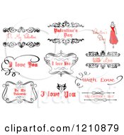 Clipart Of Valentine Sayings And Greetings Royalty Free Vector Illustration