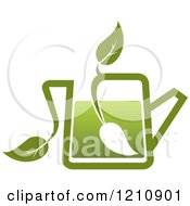 Poster, Art Print Of Pot Of Green Tea With Leaves 6