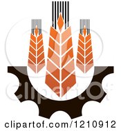 Clipart Of A Whole Grain And Gear Design 2 Royalty Free Vector Illustration