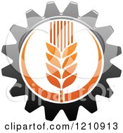 Clipart Of A Whole Grain And Gear Design 3 Royalty Free Vector Illustration