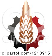 Clipart Of A Whole Grain And Gear Design Royalty Free Vector Illustration