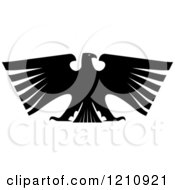 Poster, Art Print Of Black And White Heraldic Eagle 9