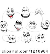 Clipart Of Expressive Faces 2 Royalty Free Vector Illustration