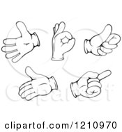 Poster, Art Print Of Black And White Gloved Hand Gestures 2