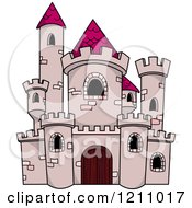 Clipart Of A Castle Facade Royalty Free Vector Illustration