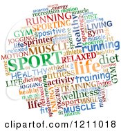 Clipart Of A Colorful Sports Word Collage Royalty Free Vector Illustration