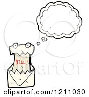 Cartoon Of A Thinking Bill Royalty Free Vector Illustration by lineartestpilot