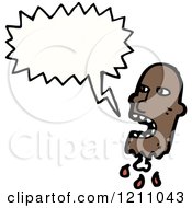 Cartoon Of A Mans Head Speaking Royalty Free Vector Illustration by lineartestpilot