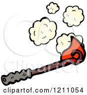 Cartoon Of A Hot Flaming Branding Iron Royalty Free Vector Illustration by lineartestpilot