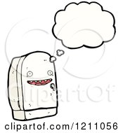 Cartoon Of A Speaking Fridge Royalty Free Vector Illustration by lineartestpilot