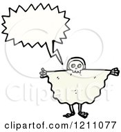 Cartoon Of A Skull In A Cape Royalty Free Vector Illustration