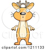Cartoon Of A Surprised Slim Jackalope Royalty Free Vector Clipart by Cory Thoman