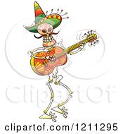 Poster, Art Print Of Mexican Skeleton Guitarist