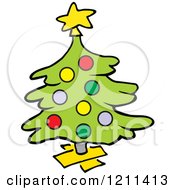 Poster, Art Print Of Christmas Tree On A Wood Stand