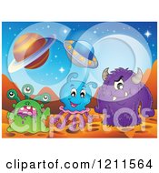Poster, Art Print Of Monsters Or Aliens On A Foreign Planet