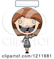 Poster, Art Print Of Happy Business Woman Talking