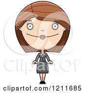 Cartoon Of A Happy Business Woman Royalty Free Vector Clipart by Cory Thoman