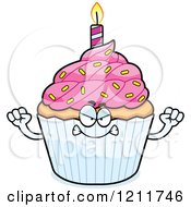 Poster, Art Print Of Mad Birthday Cupcake Mascot