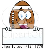 Poster, Art Print Of American Football Mascot Over A Sign