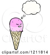 Poster, Art Print Of Ice Cream Cone Thinking