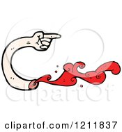 Cartoon Of Of Bloody Dismembered Arms Royalty Free Vector Illustration by lineartestpilot