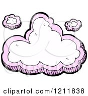 Cartoon Of A Blue Cloud Royalty Free Vector Illustration