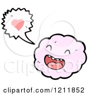 Cartoon Of A Storm Cloud And Heart Royalty Free Vector Illustration