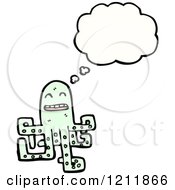 Cartoon Of A Thinking Octopus Royalty Free Vector Illustration