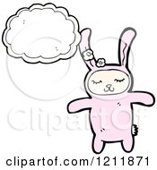 Cartoon Of A Thinking Bunny Royalty Free Vector Illustration