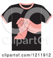 Poster, Art Print Of Black T Shirt With Baby And Mother Hands
