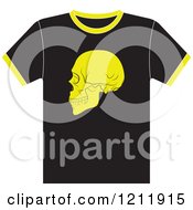 Poster, Art Print Of Black T Shirt With A Skull