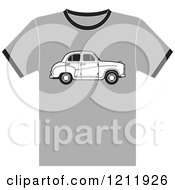 Poster, Art Print Of Gray T Shirt With An Austin Car
