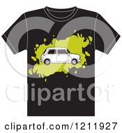 Poster, Art Print Of Black T Shirt With A Fiat Car