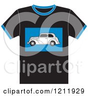 Black T Shirt With A Vintage Ford Car