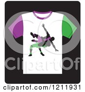 Poster, Art Print Of Black Icon Of A T Shirt With Wrestlers