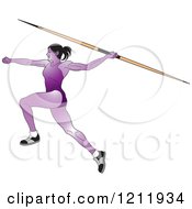 Purple Female Javelin Thrower