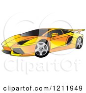 Yellow Lamborghini Aventador Sports Car