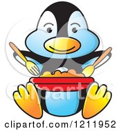 Poster, Art Print Of Happy Penguin Eating