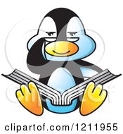 Poster, Art Print Of Happy Penguin Reading