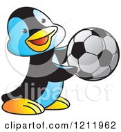 Poster, Art Print Of Happy Penguin Playing Soccer